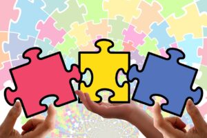 Connect different strengths like puzzle pieces to make something whole